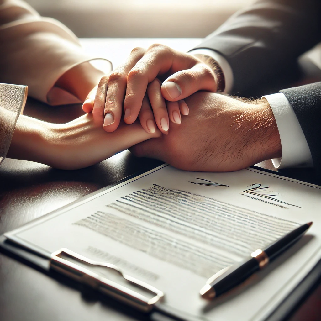 Couple Signing Marriage Agreement